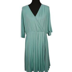 Ekouaer Womens Loose Fit Wrap Dress XXL Light Green